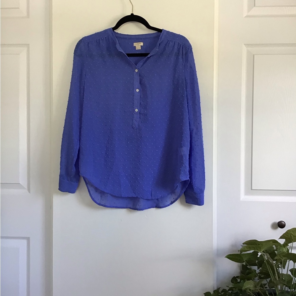 J. Crew textured periwinkle blouse - XS
